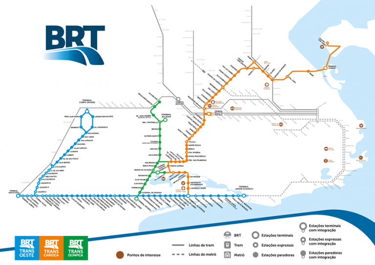 BRT, estações e horários de funcionamento 24 Hrs